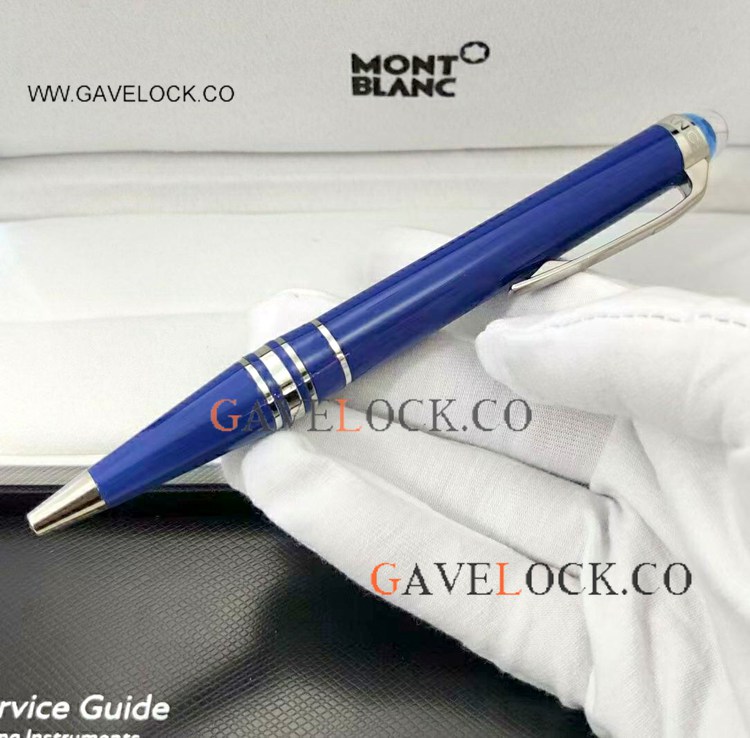 Copy Montblanc Starwalker Blue Planet Ballpoint Blue Precious resin